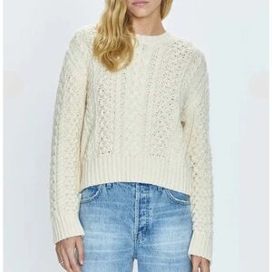Pistola Quinn Cream Cable Knit Sweater